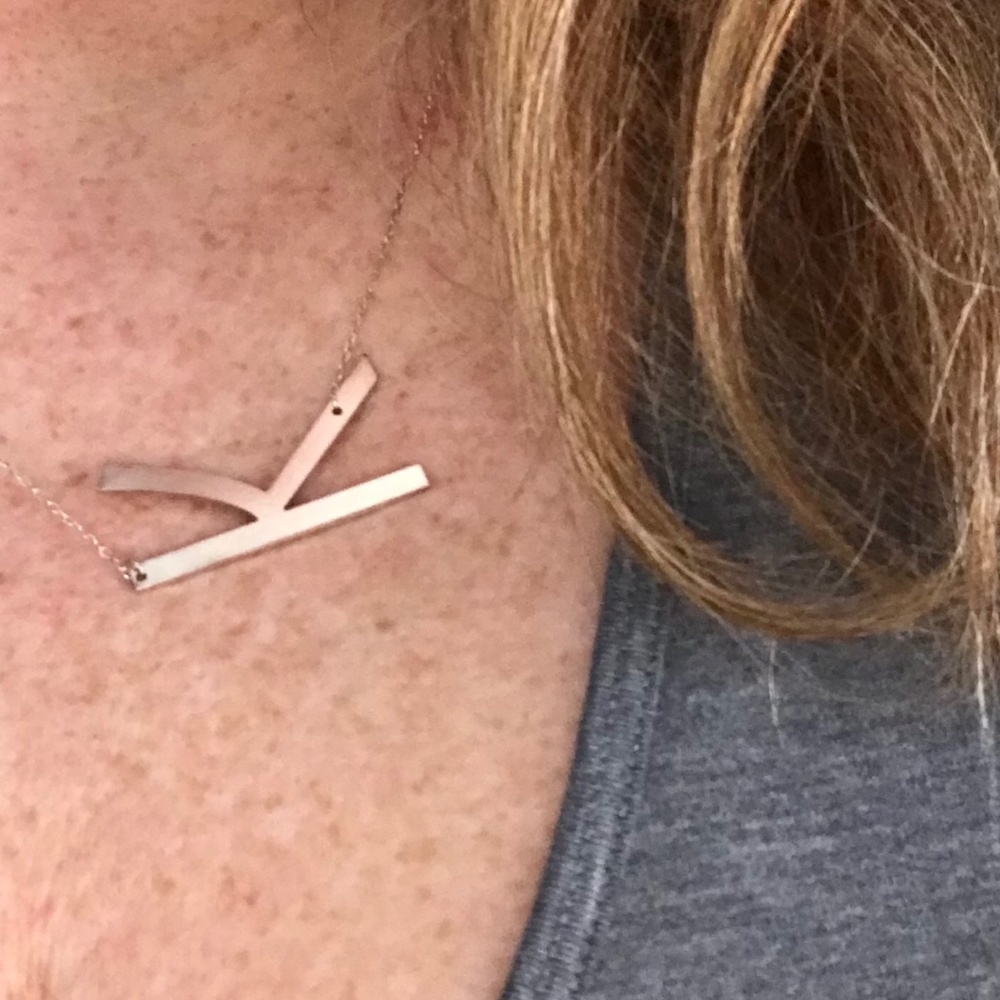 NEW Minimalist Sterling Silver Initial K Necklace